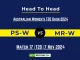 PS-W vs MR-W Player Battle, Head to Head Team Stats, Team Record - Dream11 ECC T10 2024