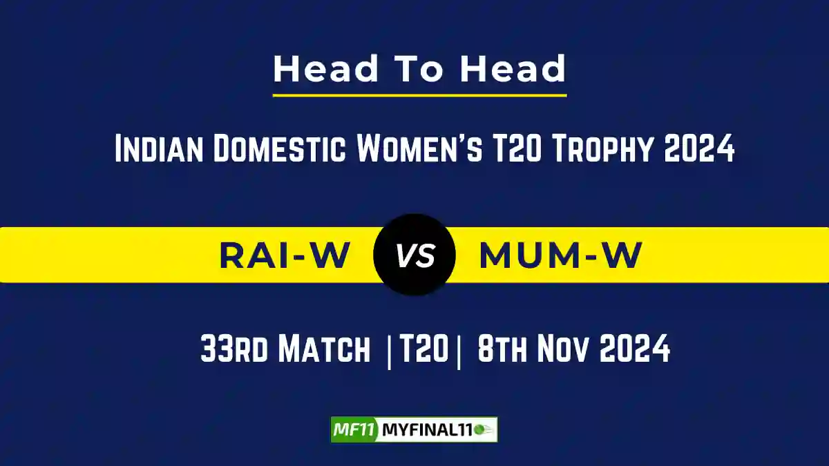 RAI-W vs MUM-W Player Battle, Head to Head Team Stats, Team Record - Indian Domestic Women's T20 Trophy 2024