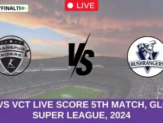 RAN vs VCT Live Score 5th Match, Global Super League, 2024