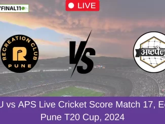 RCU vs APS Live Cricket Score Match 17, Ecole Pune T20 Cup, 2024