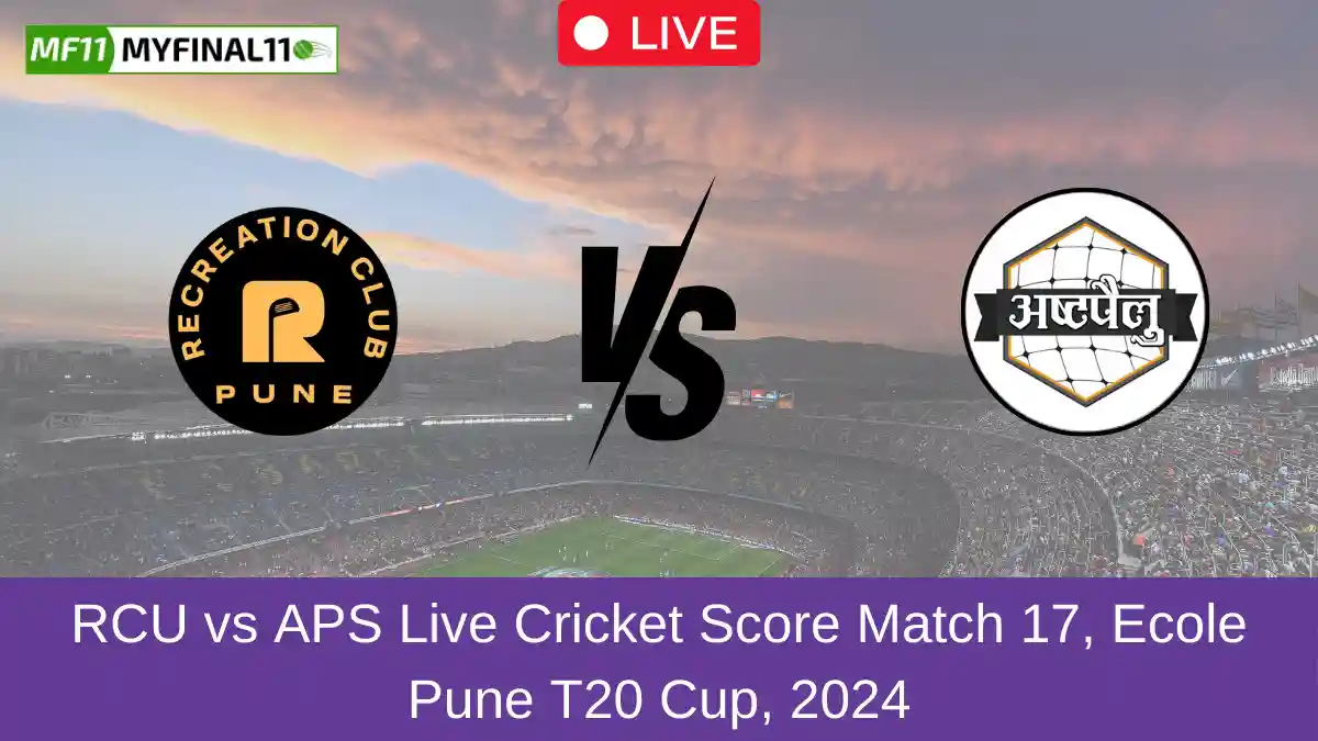 RCU vs APS Live Cricket Score Match 17, Ecole Pune T20 Cup, 2024