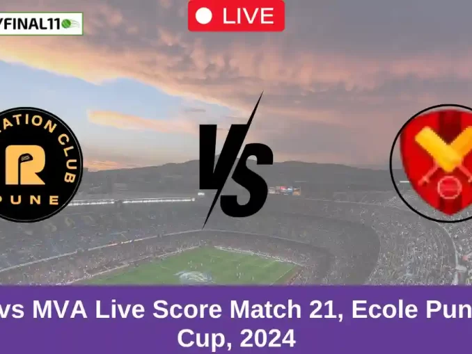 RCU vs MVA Live Score Match 21, Ecole Pune T20 Cup, 2024