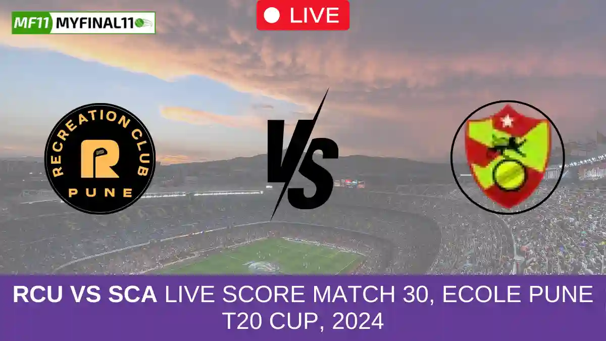 RCU vs SCA Live Score Match 30, Ecole Pune T20 Cup, 2024