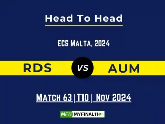 RDS vs AUM Player Battle, Head to Head Team Stats, Player Record