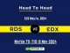 RDS vs EDX Player Battle, Head to Head Team Stats, Player Record