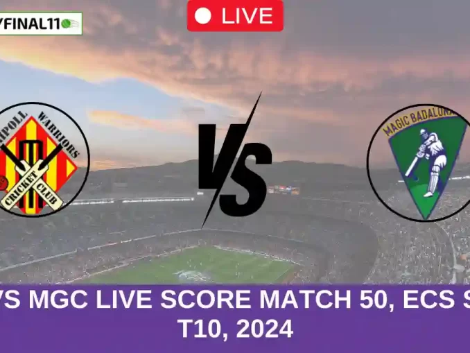 RIW vs MGC Live Score Match 50, ECS Spain T10, 2024