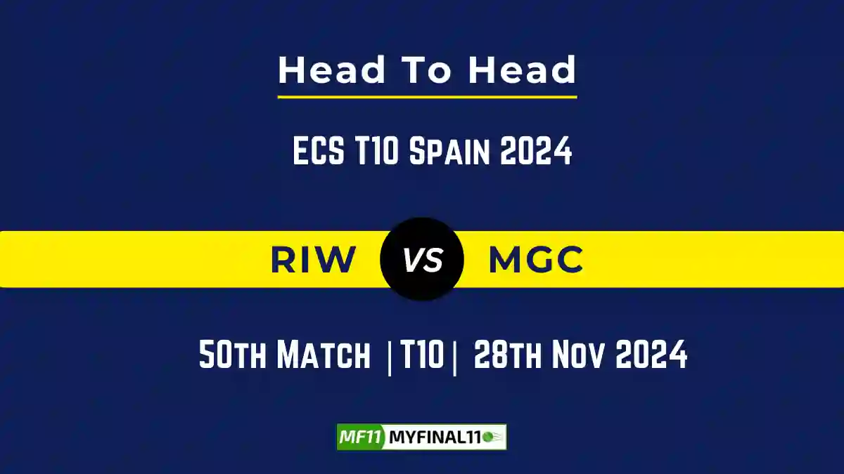 RIW vs MGC Player Battle, Head to Head Team Stats, Team Record - ECS T10 Spain 2024