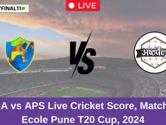 RRA vs APS Live Cricket Score, Match 6, Ecole Pune T20 Cup, 2024