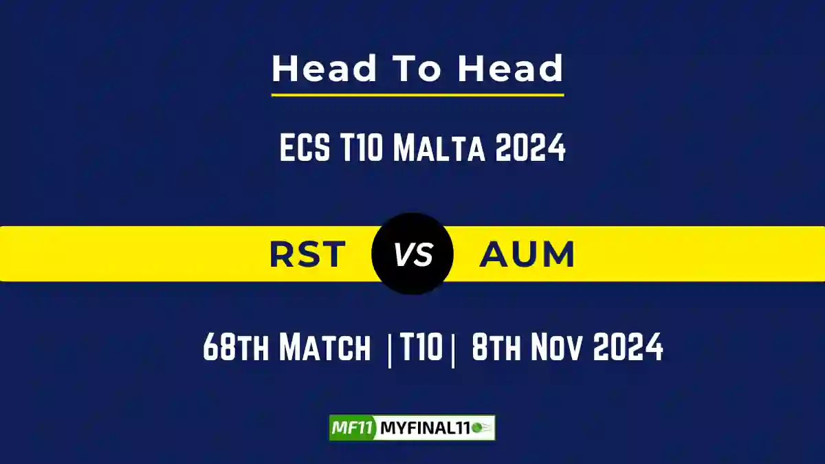 RST vs AUM Player Battle, Head to Head Team Stats, Team Record - ECS T10 Malta 2024