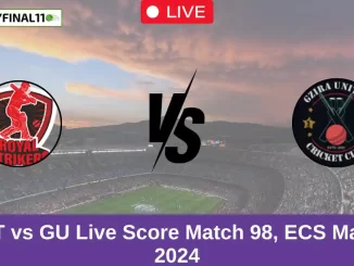 RST vs GU Live Score Match 98, ECS Malta, 2024