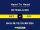 RST vs GU Player Battle, Head to Head Team Stats, Team Record