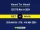 RST vs MMA Player Battle, Head to Head Team Stats, Team Record - ECS T10 Malta 2024