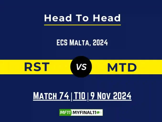 RST vs MTD Player Battle, Head to Head Team Stats, Player Record