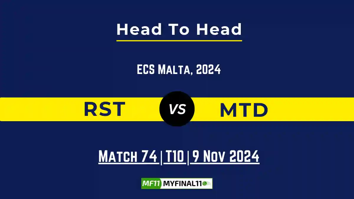 RST vs MTD Player Battle, Head to Head Team Stats, Player Record