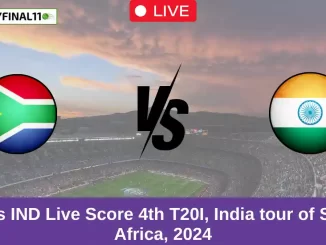 SA vs IND Live Score 4th T20I, India tour of South Africa, 2024