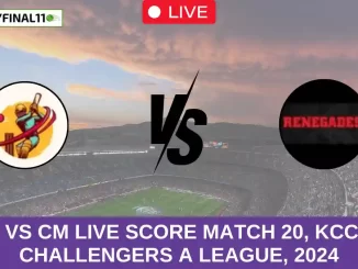 SAF vs CM Live Score Match 20, KCC T20 Challengers A League, 2024