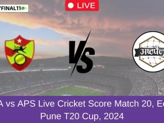 SCA vs APS Live Cricket Score Match 20, Ecole Pune T20 Cup, 2024