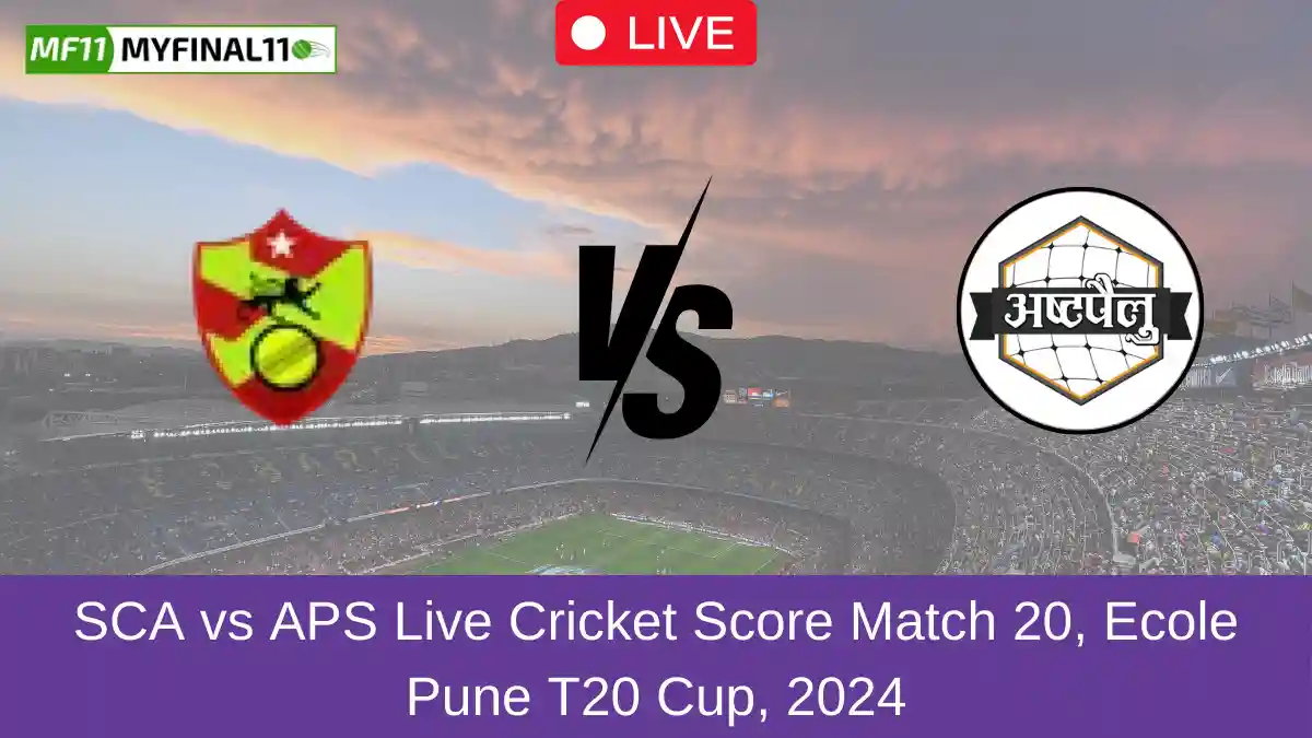 SCA vs APS Live Cricket Score Match 20, Ecole Pune T20 Cup, 2024