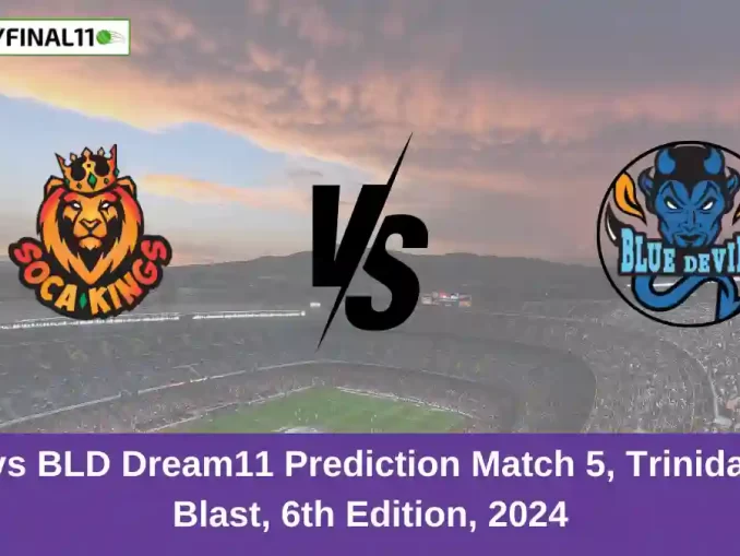 SCK vs BLD Dream11 Prediction Match 5, Trinidad T10 Blast, 6th Edition, 2024