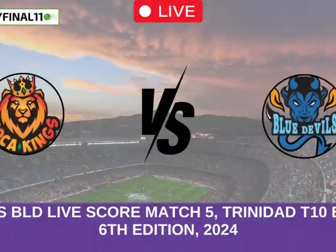 SCK vs BLD Live Score Match 5, Trinidad T10 Blast, 6th Edition, 2024