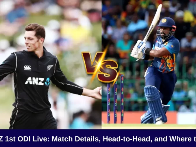 SL vs NZ 1st ODI Live: Match Details, Head-to-Head, and Where to Watch