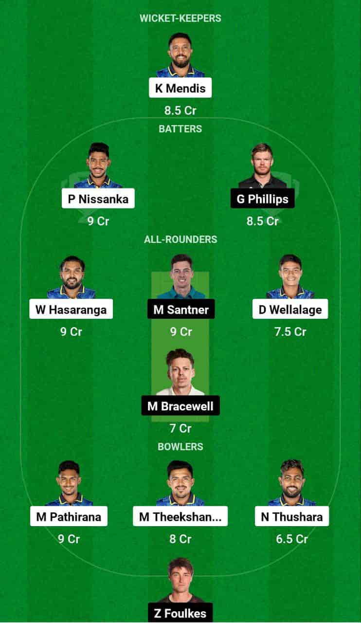 SL vs NZ Dream11 Team Prediction Today Match