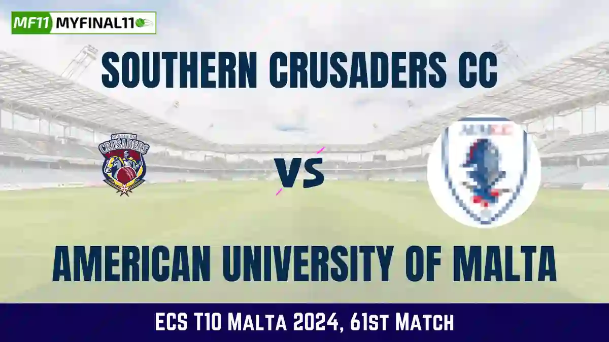 SOC vs AUM Dream11 Prediction Today: Match 61 Pitch Report, and Key Player | ECS T10 Malta 2024