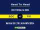 SOC vs GU Player Battle, Head to Head Team Stats, Team Record