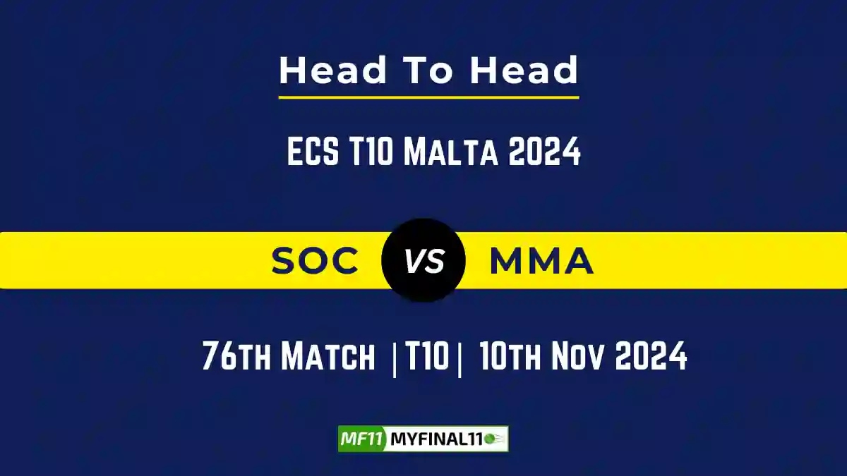 SOC vs MMA Player Battle, Head to Head Team Stats, Team Record - ECS T10 Malta 2024