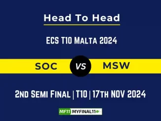 SOC vs MSW Player Battle, Head to Head Team Stats, Team Record