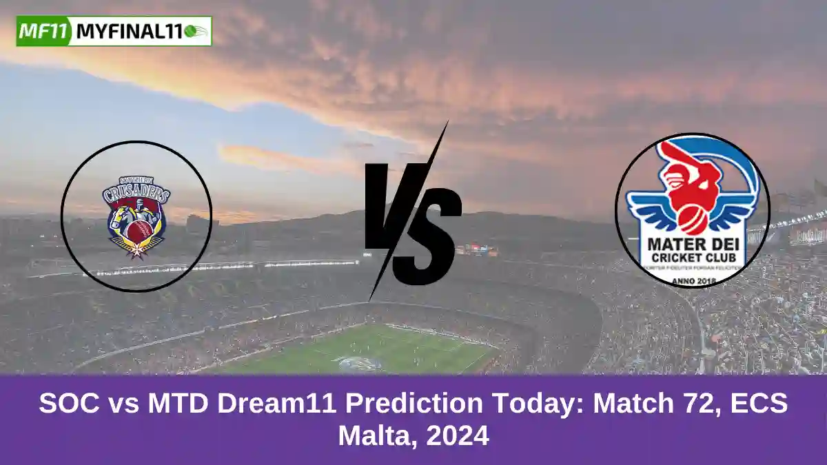 SOC vs MTD Dream11 Prediction Today Match 72, ECS Malta, 2024