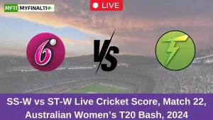 SS-W vs ST-W Live Cricket Score, Match 22, Australian Women’s T20 Bash, 2024