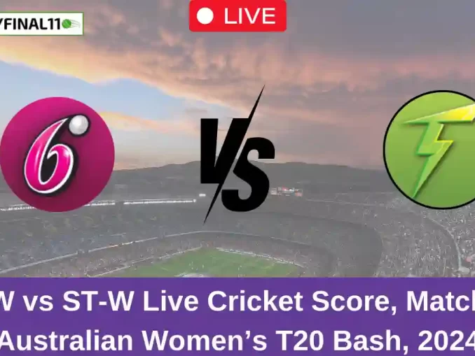 SS-W vs ST-W Live Cricket Score, Match 22, Australian Women’s T20 Bash, 2024