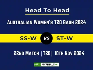 SS-W vs ST-W Player Battle, Head to Head Team Stats, Team Record - Australian Women's T20 Bash 2024