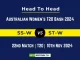 SS-W vs ST-W Player Battle, Head to Head Team Stats, Team Record - Australian Women's T20 Bash 2024