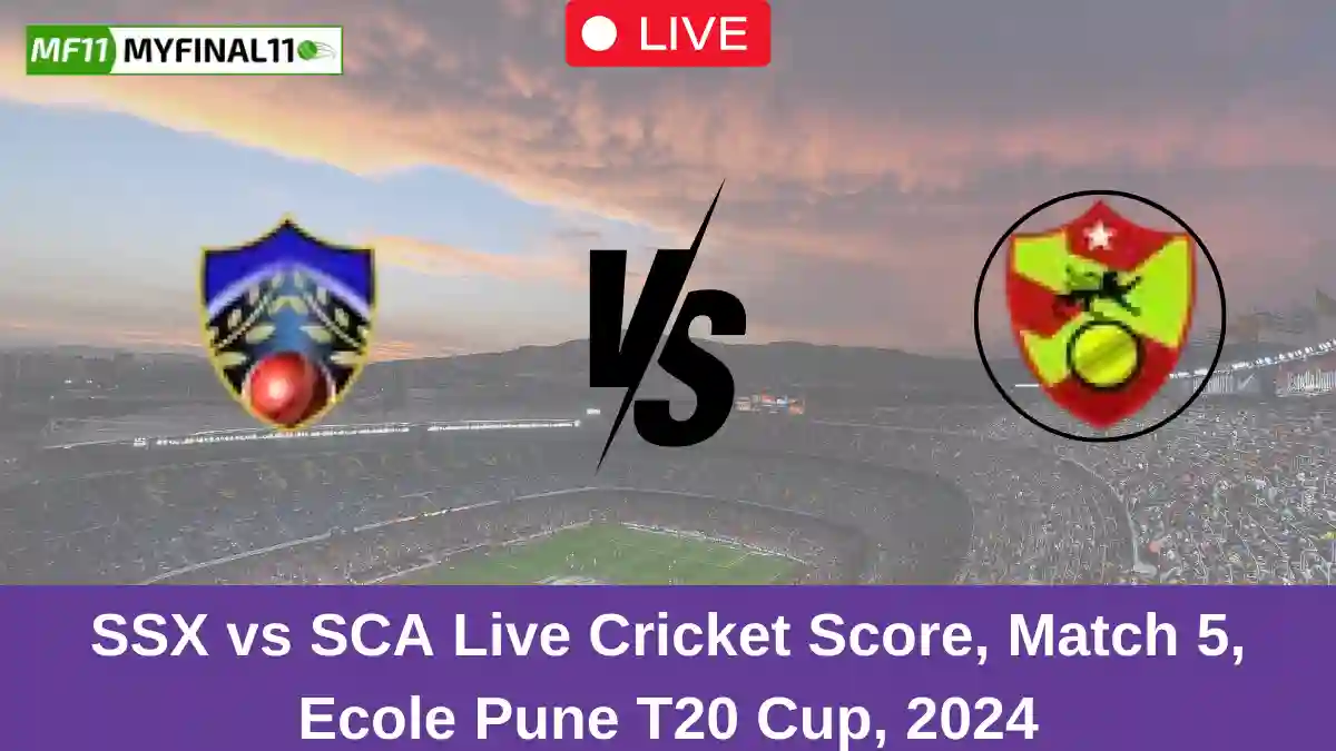 SSX vs SCA Live Cricket Score, Match 5, Ecole Pune T20 Cup, 2024