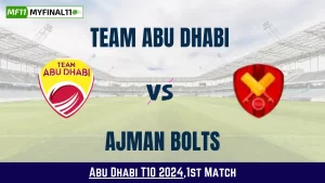 TAD vs AB Dream11 Prediction Today: Match 1 Pitch Report, Playing11 and Stats | Abu Dhabi T10 2024