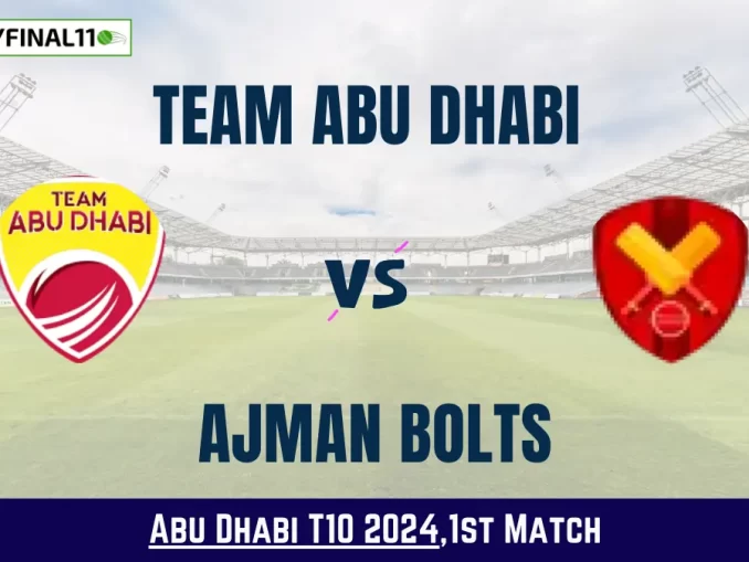 TAD vs AB Dream11 Prediction Today: Match 1 Pitch Report, Playing11 and Stats | Abu Dhabi T10 2024