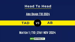 TAD vs AB Player Battle, Head to Head Team Stats, Team Record