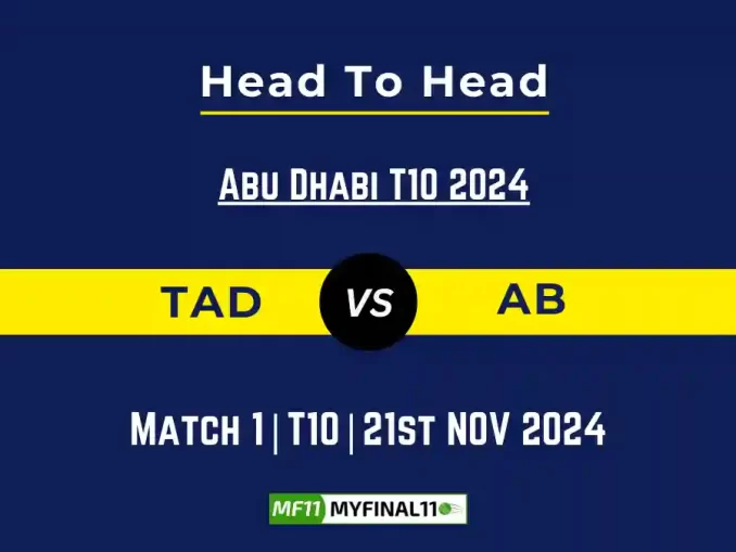 TAD vs AB Player Battle, Head to Head Team Stats, Team Record