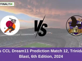 TLS vs CCL Dream11 Prediction Match 12, Trinidad T10 Blast, 6th Edition, 2024