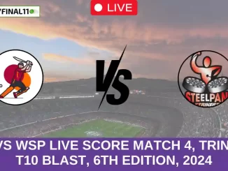 TLS vs WSP Live Score Match 4, Trinidad T10 Blast, 6th Edition, 2024