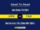 UPN vs TAD Player Battle, Head to Head Team Stats, Team Record - Abu Dhabi T10 2024