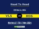 VLS vs RDS Player Battle, Head to Head Team Stats, Player Record (1)