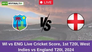 WI vs ENG Live Cricket Score, 1st T20I, West Indies vs England T20I, 2024