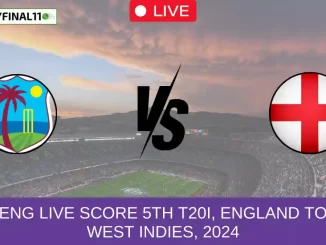 WI vs ENG Live Score 5th T20I, England tour of West Indies, 2024