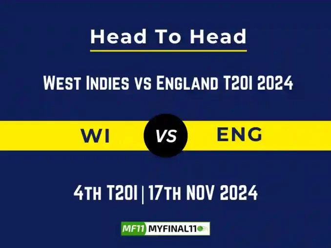 WI vs ENG Player Battle, Head to Head Team Stats, Team Record