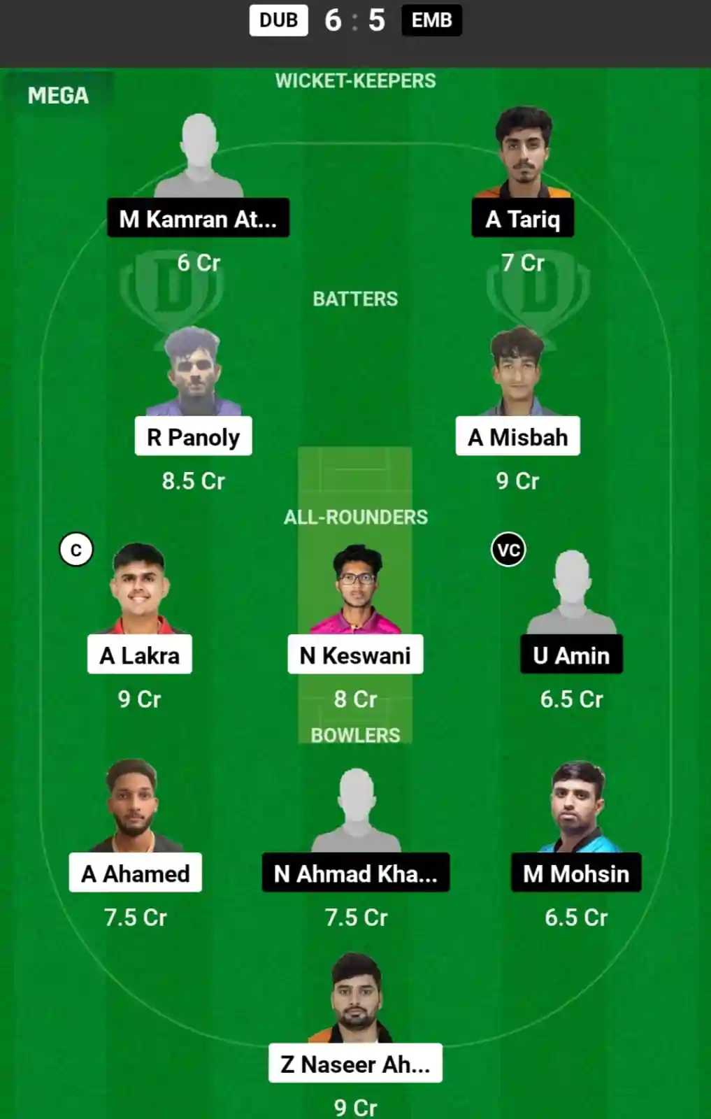 DUB vs EMB Dream11 Prediction Today: Match 22 Pitch Report, and Key Player | Emirates D20 Tournament 2024