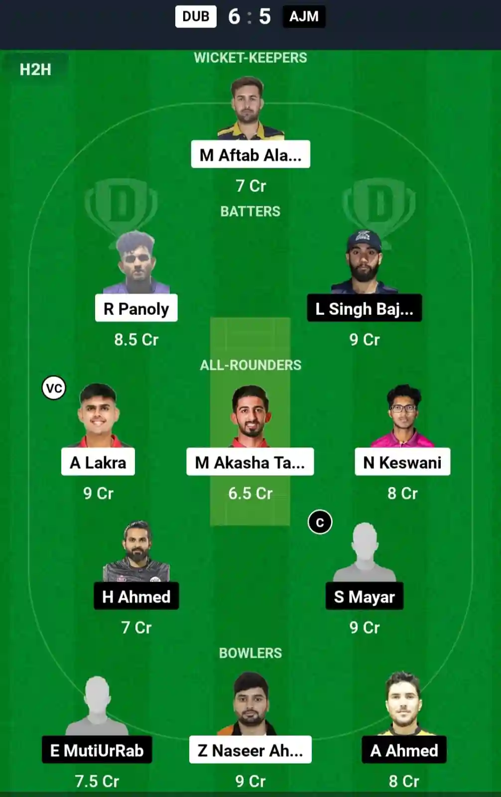 DUB vs AJM Dream11 Prediction Today: Match 30 Pitch Report, and Key Player | Emirates D20 Tournament 2024