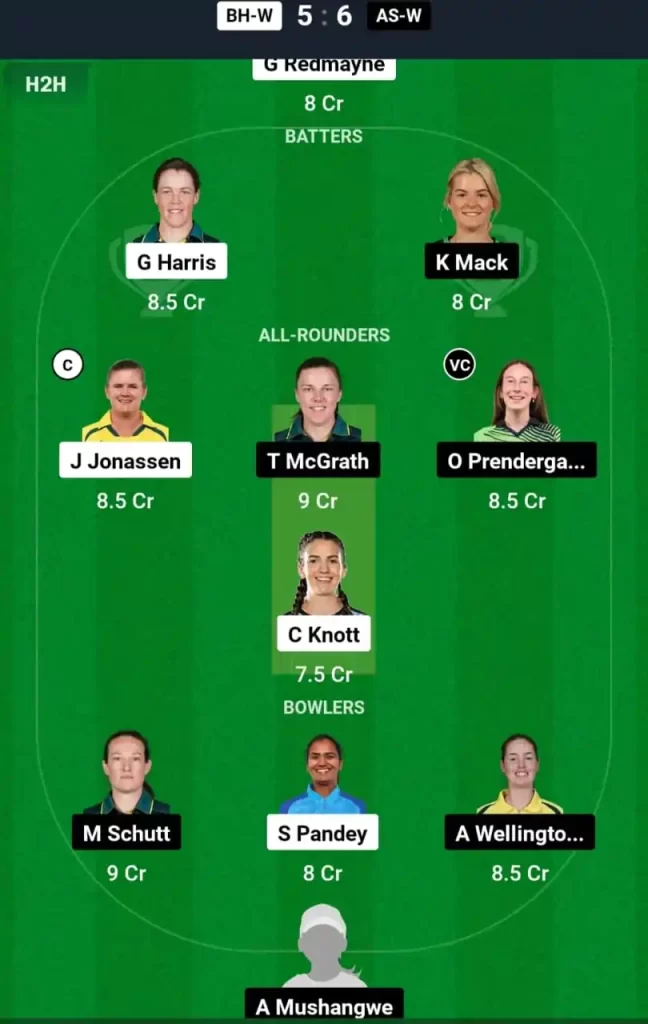 BH-W vs AS-W Dream11 Prediction Today: Match 20 Pitch Report, and Key Player | Women's Big Bash League 2024